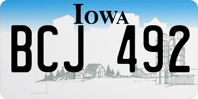 IA license plate BCJ492