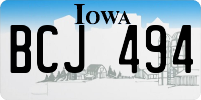 IA license plate BCJ494
