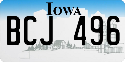 IA license plate BCJ496