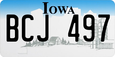 IA license plate BCJ497