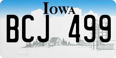 IA license plate BCJ499