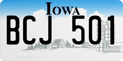 IA license plate BCJ501