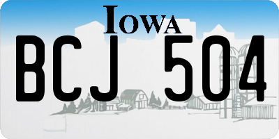 IA license plate BCJ504