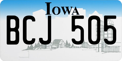 IA license plate BCJ505