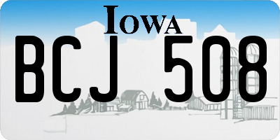 IA license plate BCJ508