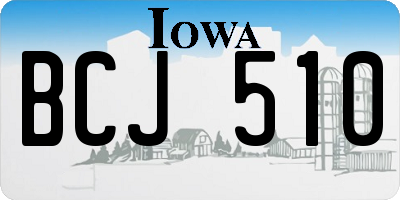 IA license plate BCJ510