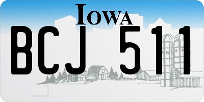 IA license plate BCJ511