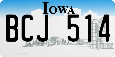 IA license plate BCJ514