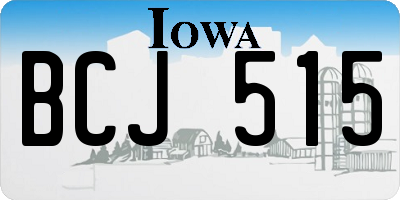 IA license plate BCJ515