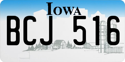 IA license plate BCJ516