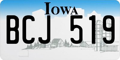 IA license plate BCJ519