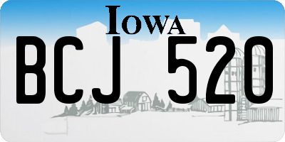 IA license plate BCJ520
