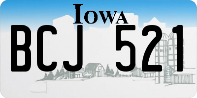 IA license plate BCJ521