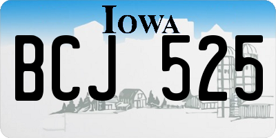 IA license plate BCJ525