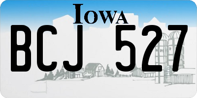 IA license plate BCJ527