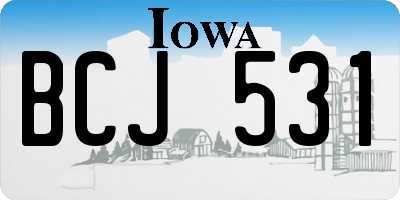 IA license plate BCJ531
