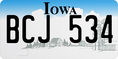 IA license plate BCJ534