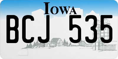 IA license plate BCJ535