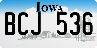 IA license plate BCJ536