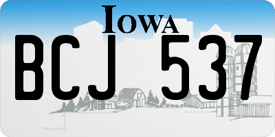 IA license plate BCJ537