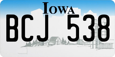 IA license plate BCJ538