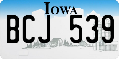 IA license plate BCJ539