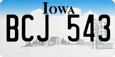 IA license plate BCJ543