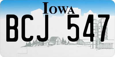 IA license plate BCJ547