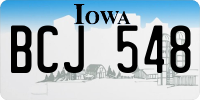IA license plate BCJ548