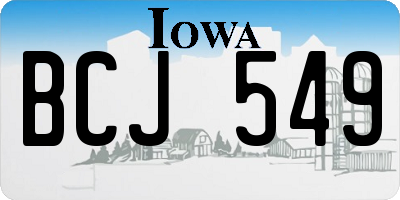 IA license plate BCJ549