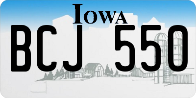 IA license plate BCJ550