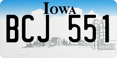 IA license plate BCJ551