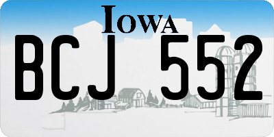 IA license plate BCJ552