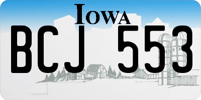 IA license plate BCJ553
