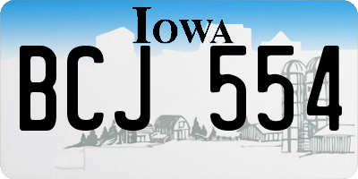 IA license plate BCJ554