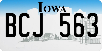 IA license plate BCJ563