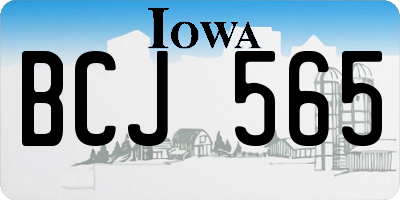 IA license plate BCJ565