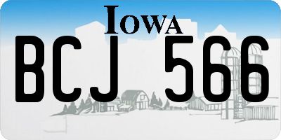 IA license plate BCJ566