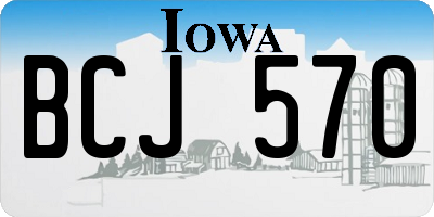 IA license plate BCJ570