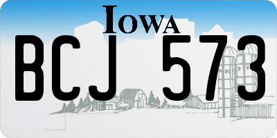 IA license plate BCJ573