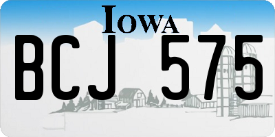 IA license plate BCJ575