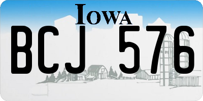 IA license plate BCJ576