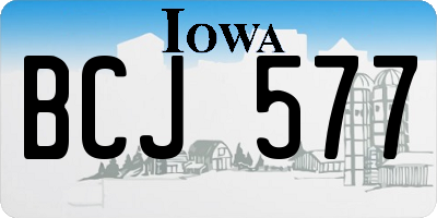 IA license plate BCJ577