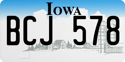 IA license plate BCJ578