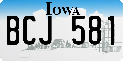 IA license plate BCJ581