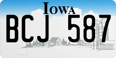 IA license plate BCJ587
