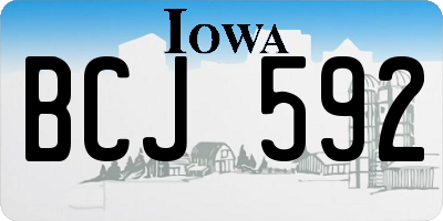 IA license plate BCJ592
