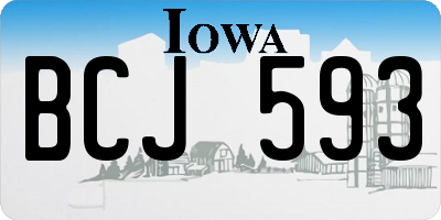 IA license plate BCJ593