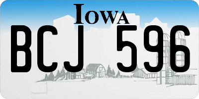IA license plate BCJ596