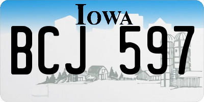 IA license plate BCJ597